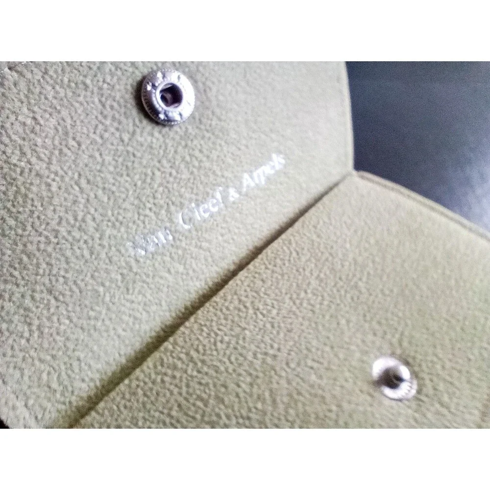 Van Cleef & Arpels Green Jewelry small Pouch empty Travel Storage Case 4x4